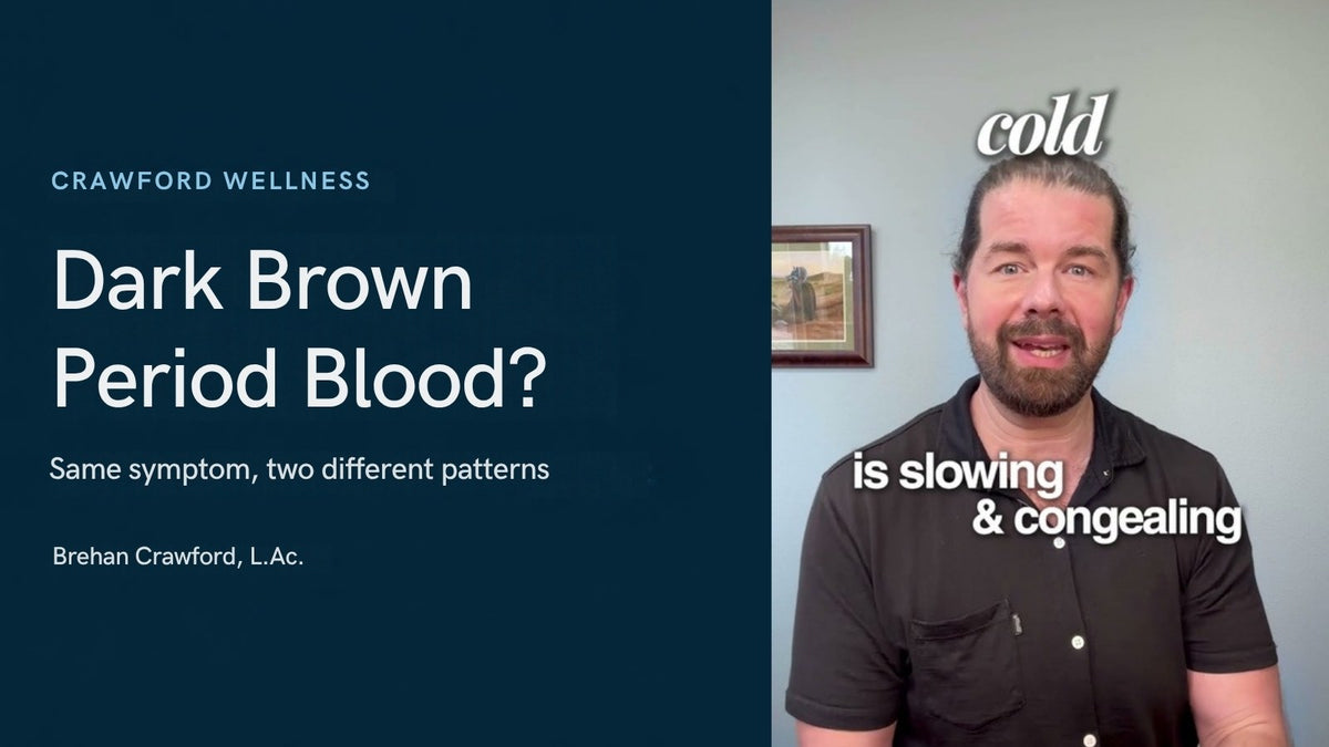 What does dark brown period blood mean: Brehan Crawford, L.Ac. explaining how cold slows and congeals blood in Chinese medicine