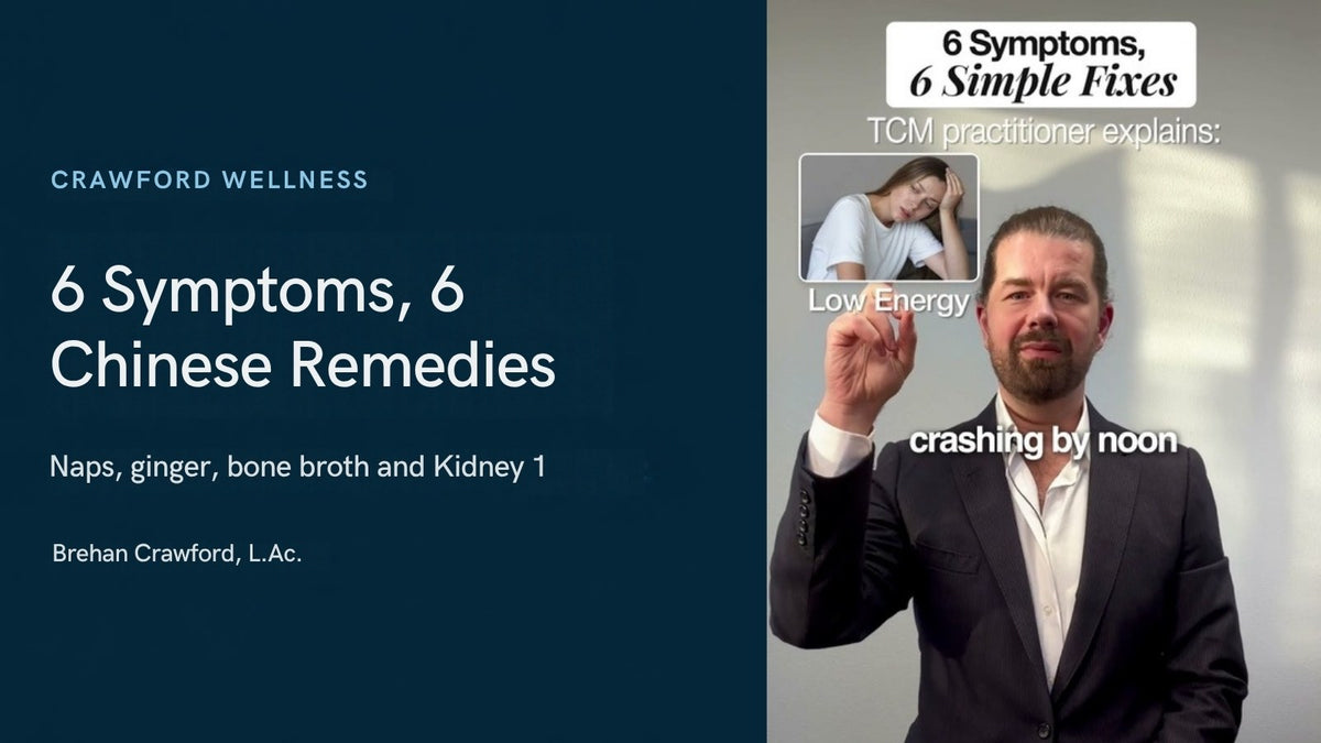 Chinese medicine remedies for common symptoms: Brehan Crawford, L.Ac., explaining six symptoms and six simple fixes