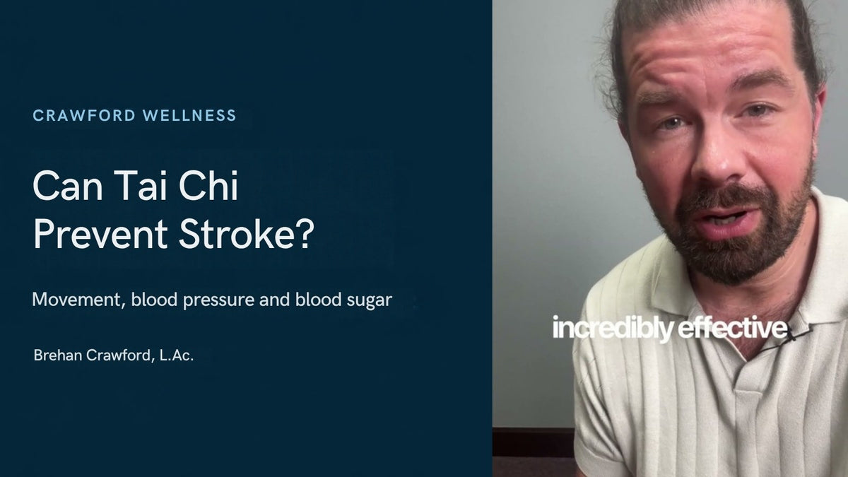 Can Tai Chi prevent stroke: Brehan Crawford, L.Ac., explaining how Tai Chi and Qigong lower stroke risk factors