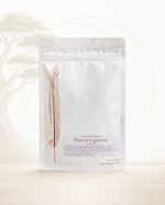 Neurogene tea package with a feather on a light background