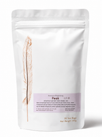 Peak herbal tea (Modified San Ren Tang) from Crawford Wellness, with a lavender label, in a white stand-up pouch on a plain white background.