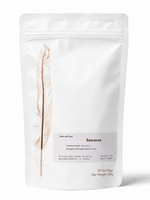 Sacrocox herbal tea (Cyathulae Radix formula) from Crawford Wellness, with a white label, in a white stand-up pouch on a plain white background.