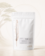 Sir Vickle herbal tea (C1-C7 formula) from Crawford Wellness, with a white label, in a white stand-up pouch on a sage green background.
