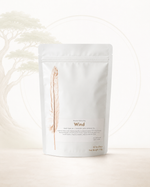 White tea bag package labeled 'Wind' on a white background