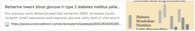 Berberine lowers blood glucose